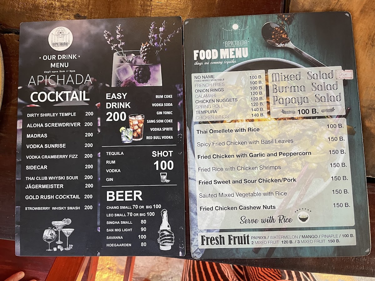 Apichada view point Menu - Image 1